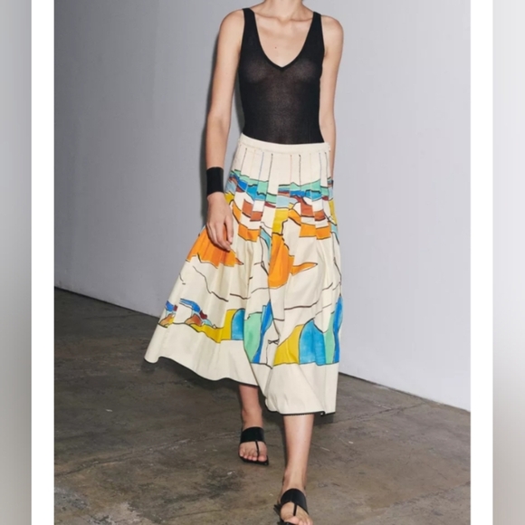 Zara ZW Collection Pleated Skirt - Picture 2 of 13